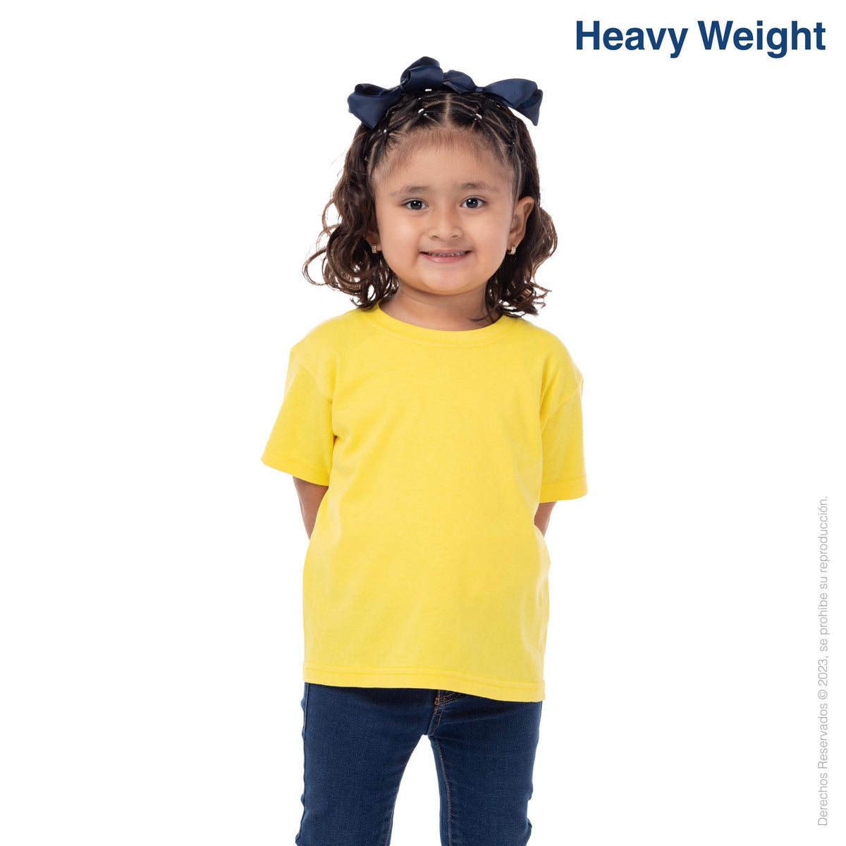 Toddler's Unisex Heavy Weight Crew Neck Short Sleeve T-Shirt 