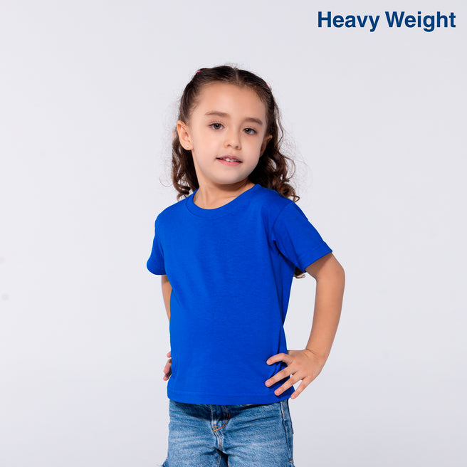 Toddler’s Unisex Heavy Weight Crew Neck Short Sleeve T-Shirt (Royal)
