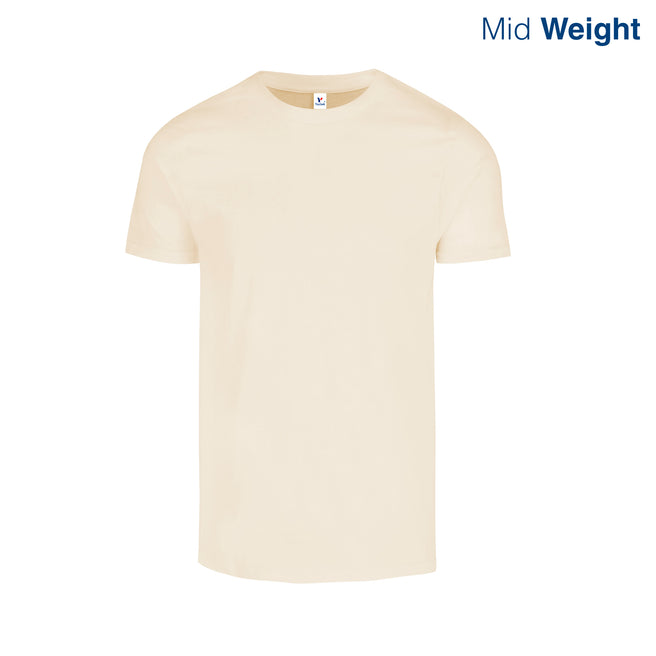 Adult Unisex Crew Neck Short Sleeve T-Shirt (Sand)