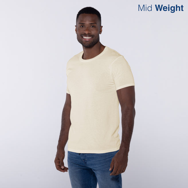 Adult Unisex Crew Neck Short Sleeve T-Shirt (Sand)