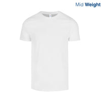 Adult Unisex Crew Neck Short Sleeve T-Shirt (White)