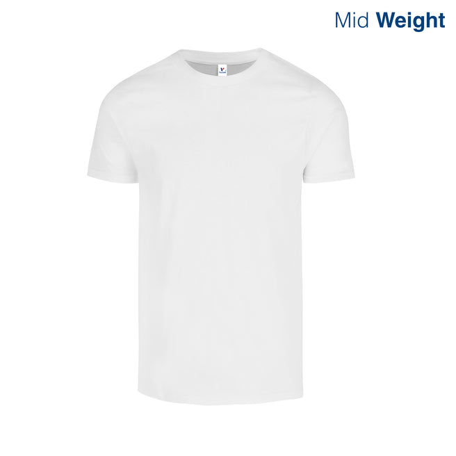 Adult Unisex Crew Neck Short Sleeve T-Shirt (White)