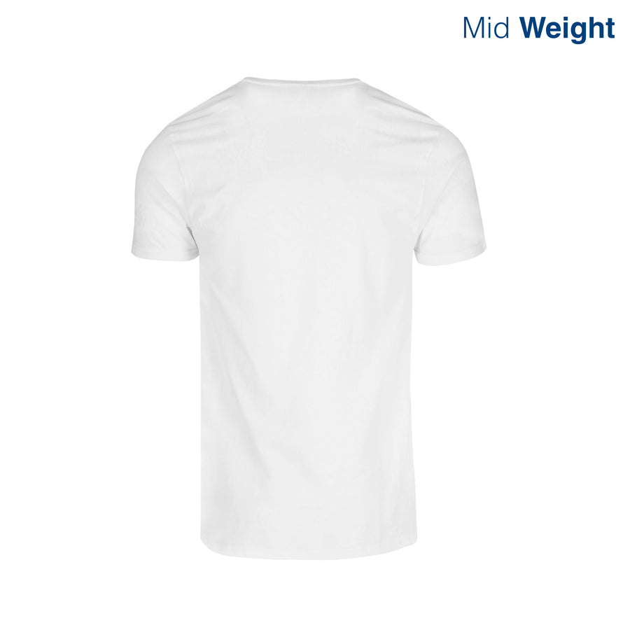 Adult Unisex Crew Neck Short Sleeve T-Shirt (White)