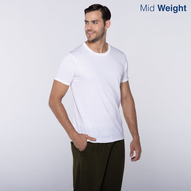 Adult Unisex Crew Neck Short Sleeve T-Shirt (White)
