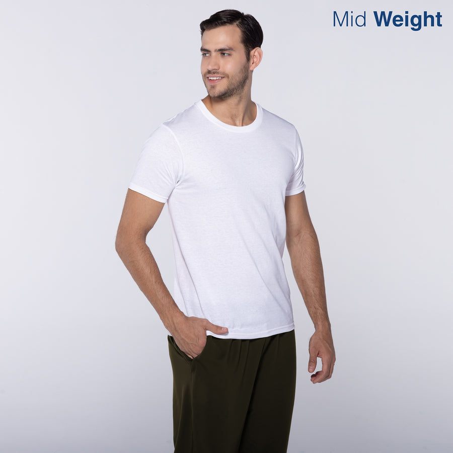 Adult Unisex Crew Neck Short Sleeve T-Shirt (White)