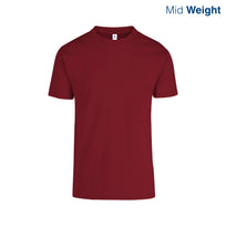Adult Unisex Crew Neck Short Sleeve T-Shirt (Maroon)