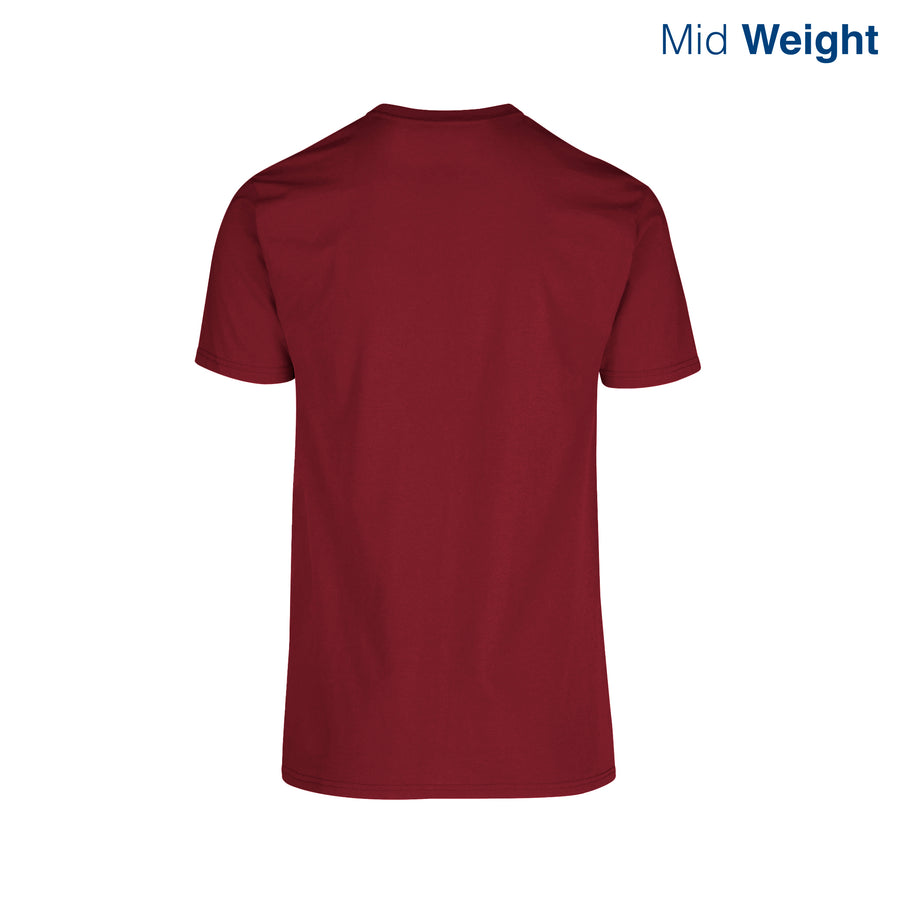Adult Unisex Crew Neck Short Sleeve T-Shirt (Maroon)