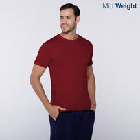 Adult Unisex Crew Neck Short Sleeve T-Shirt (Maroon)