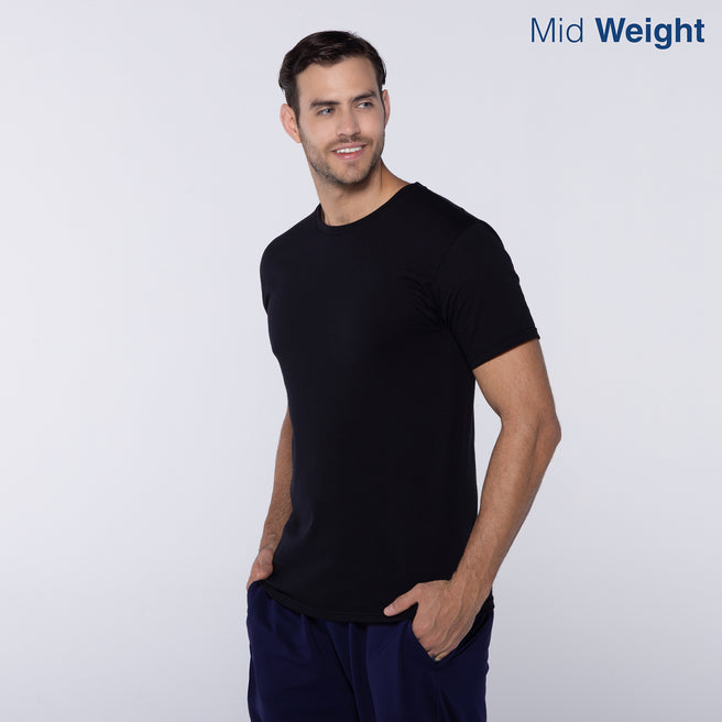 Adult Unisex Crew Neck Short Sleeve T-Shirt (Black)