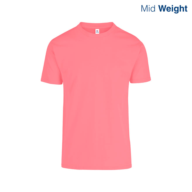 Adult Unisex Crew Neck Short Sleeve T-Shirt (Salmon)