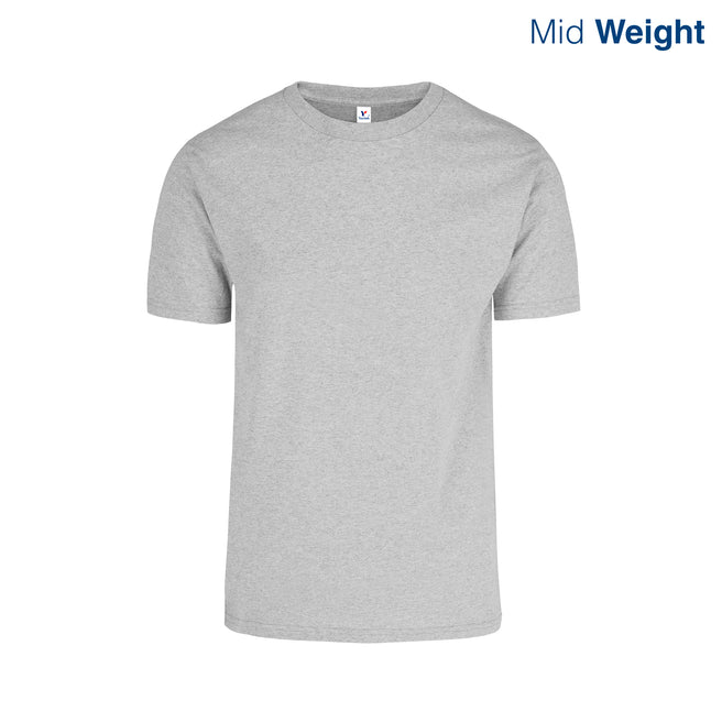 Adult Unisex Crew Neck Short Sleeve T-Shirt (Heather Grey)