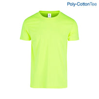Adult Unisex Crew Neck Short Sleeve T-Shirt (Neon Yellow)