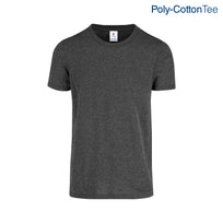 Adult Unisex Crew Neck Short Sleeve T-Shirt (Heather black)