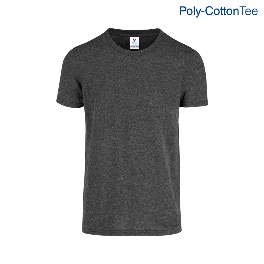 Adult Unisex Crew Neck Short Sleeve T-Shirt (Heather black)