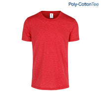 Adult Unisex Crew Neck Short Sleeve T-Shirt (Heather Red)