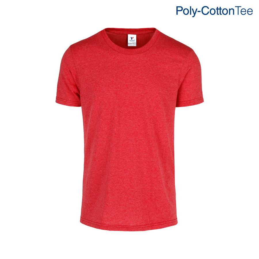 Adult Unisex Crew Neck Short Sleeve T-Shirt (Heather Red)