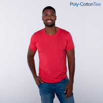 Adult Unisex Crew Neck Short Sleeve T-Shirt (Heather Red)