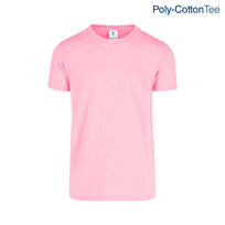 Adult Unisex Crew Neck Short Sleeve T-Shirt (Neon Pink)
