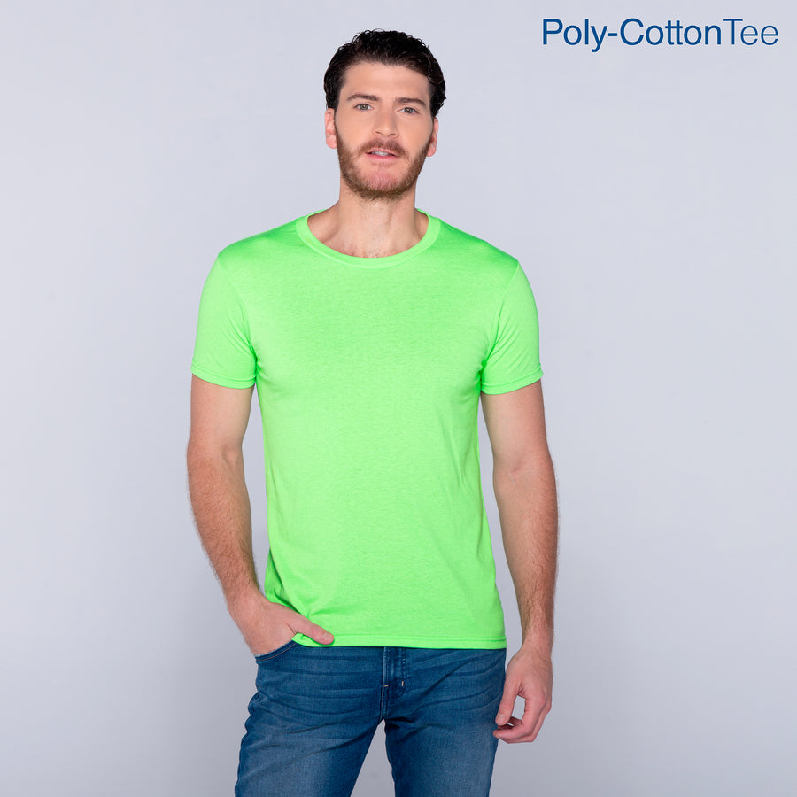 Adult Unisex Crew Neck Short Sleeve T-Shirt (Neon Green)
