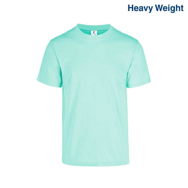 Adult Unisex Heavy Weight Crew Neck Short Sleeve T Shirt (Aqua)