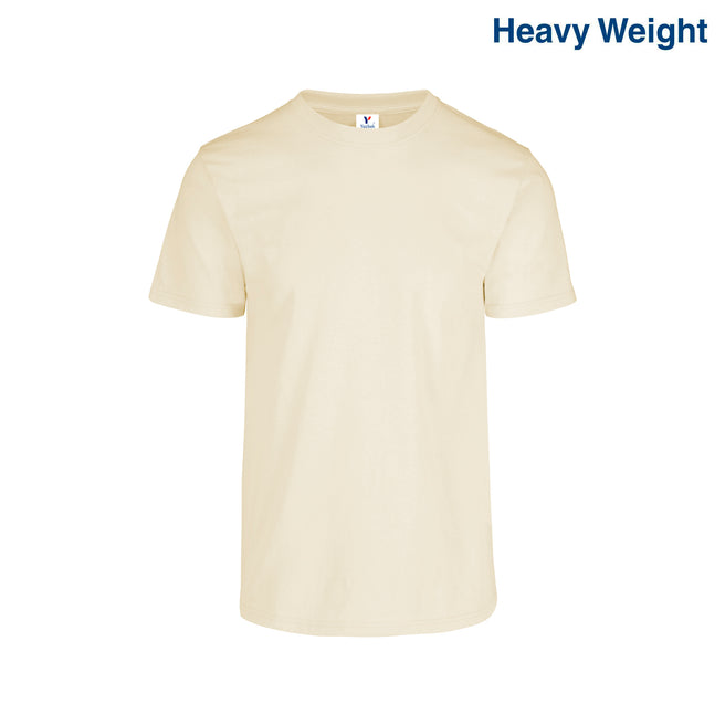 Adult Unisex Heavy Weight Crew Neck Short Sleeve T Shirt (Sand)