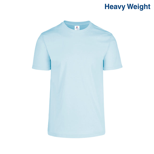 Adult Unisex Heavy Weight Crew Neck Short Sleeve T Shirt (Powder Blue)