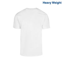 Adult Unisex Heavy Weight Crew Neck Short Sleeve T Shirt (White)