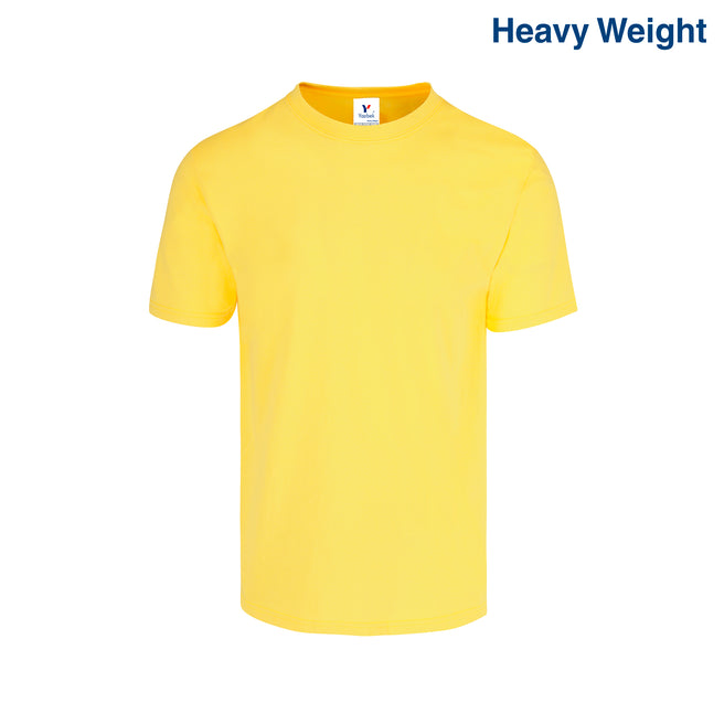 Adult Unisex Heavy Weight Crew Neck Short Sleeve T Shirt (Bright yellow)