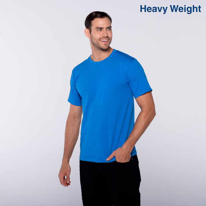 Adult Unisex Heavy Weight Crew Neck Short Sleeve T Shirt (Sky blue)