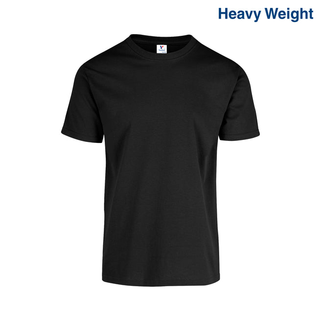 Adult Unisex Heavy Weight Crew Neck Short Sleeve T Shirt (Black)