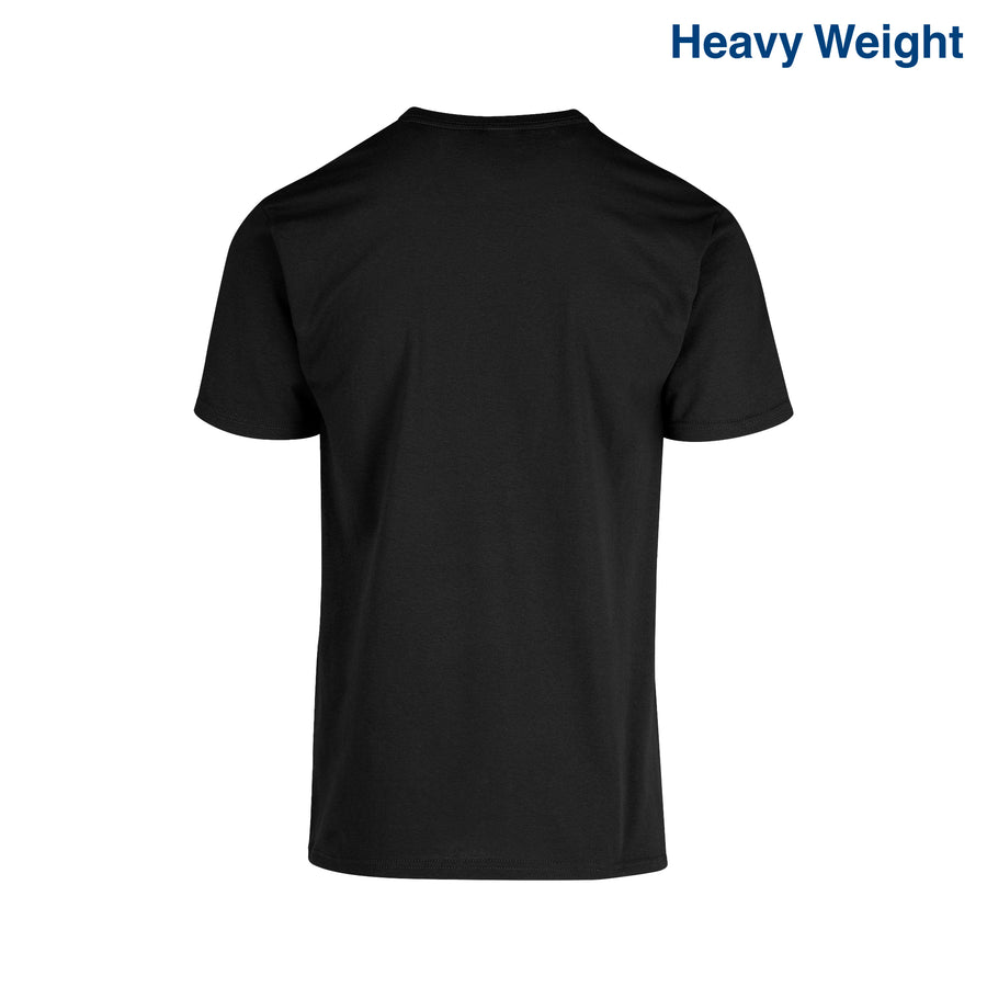 Adult Unisex Heavy Weight Crew Neck Short Sleeve T Shirt (Black)