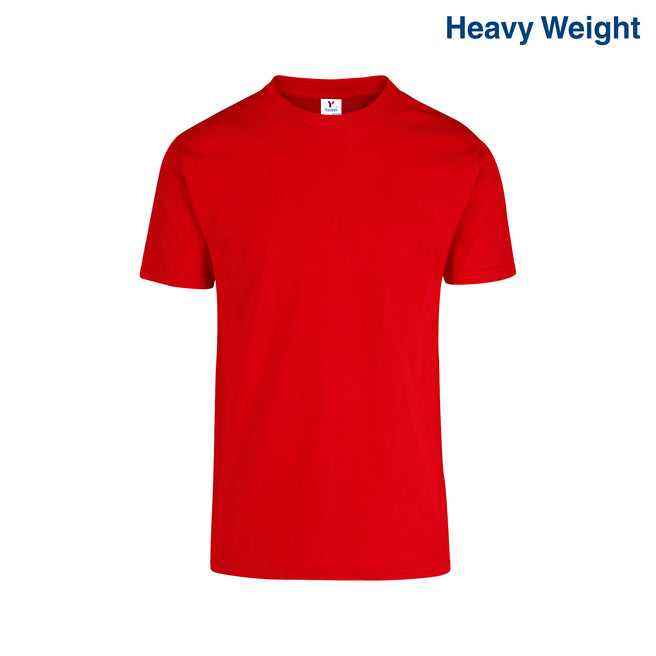 Adult Unisex Heavy Weight Crew Neck Short Sleeve T Shirt (Red)