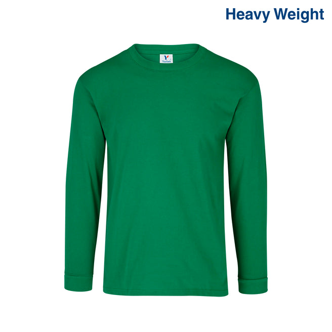 Adult Unisex Heavy Weight Crew Neck Long Sleeve T Shirt (Jade)