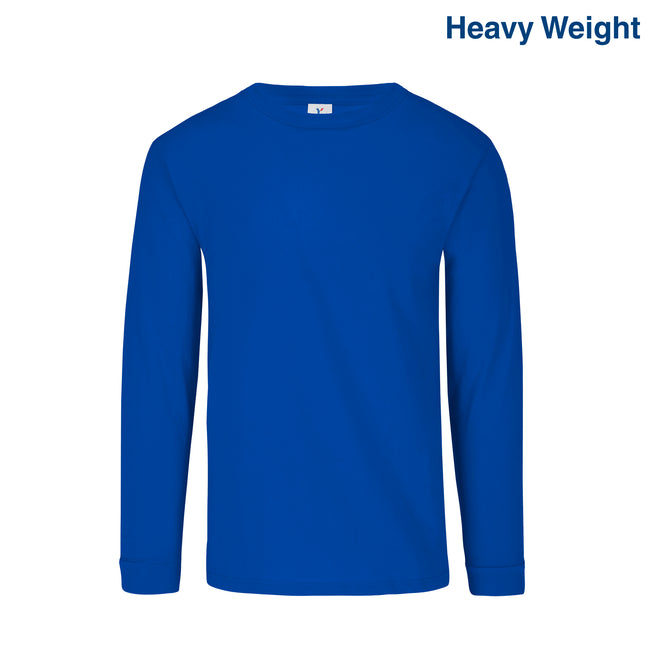Adult Unisex Heavy Weight Crew Neck Long Sleeve T Shirt (Royal)