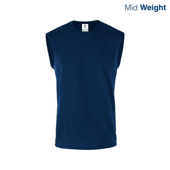 Adult Unisex Crew Neck Sleeveless T Shirt (Navy)