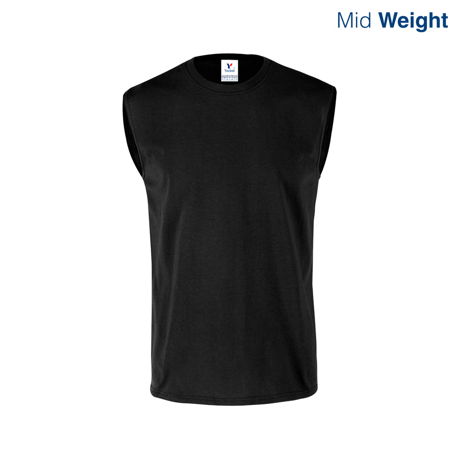 Adult Unisex Crew Neck Sleeveless T Shirt (Black)