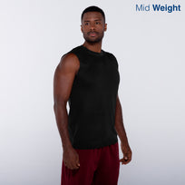 Adult Unisex Crew Neck Sleeveless T Shirt (Black)