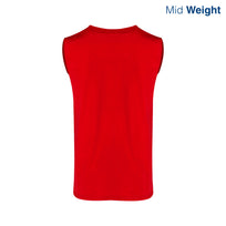 Adult Unisex Crew Neck Sleeveless T Shirt (Red)
