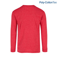 Adult Unisex Crew Neck Long Sleeve T-Shirt (Heather Red)