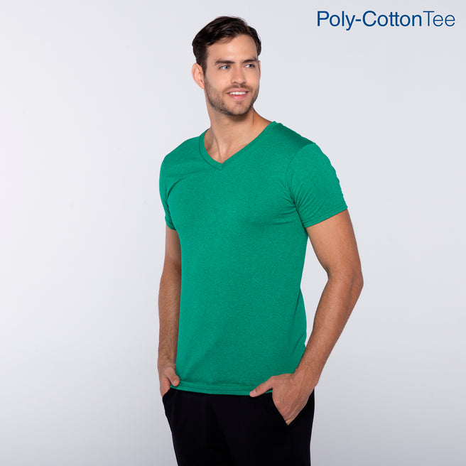 Adult Unisex V-Neck T-Shirt (Heather Jade)