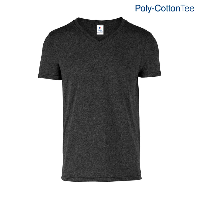 Adult Unisex V-Neck T-Shirt (New Intense Heather Black)