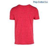 Adult Unisex V-Neck T-Shirt (Heather Red)