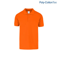 Adult Unisex 50/50 Polo Shirt (Orange)