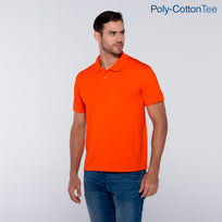 Adult Unisex 50/50 Polo Shirt (Orange)