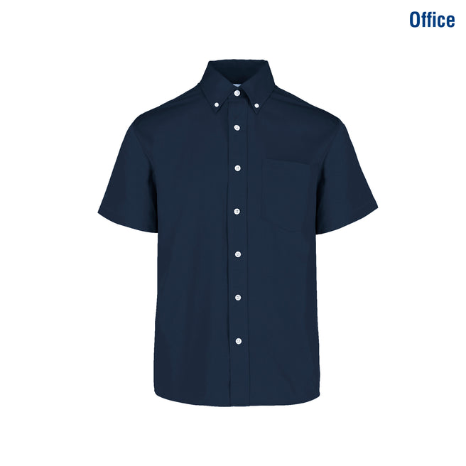 Adult Unisex Short Sleeve Twill Shirt (Navy)