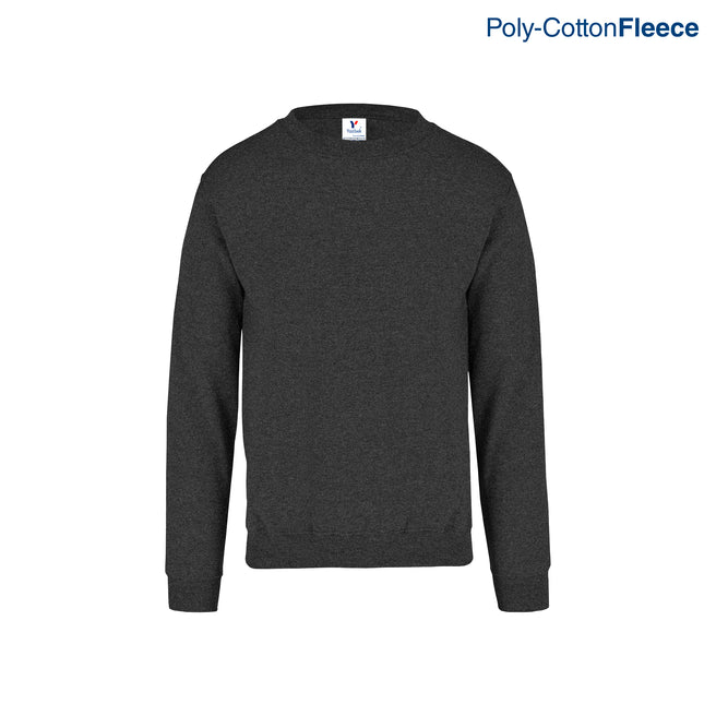 Adult Unisex Crew Neck Sweatshirt (Heather Black)