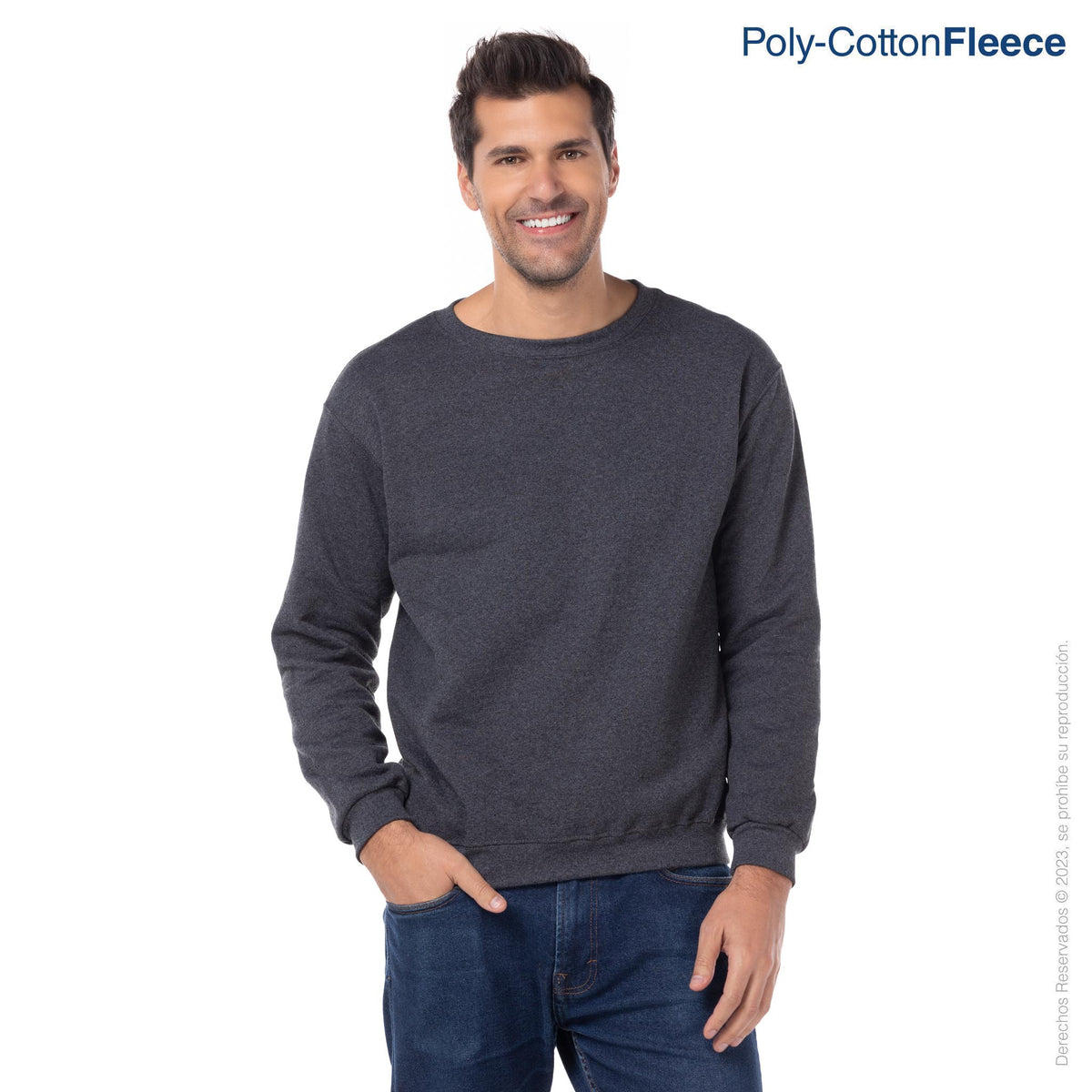 e.s. ZIP-sweatshirt poly cotton anthracite