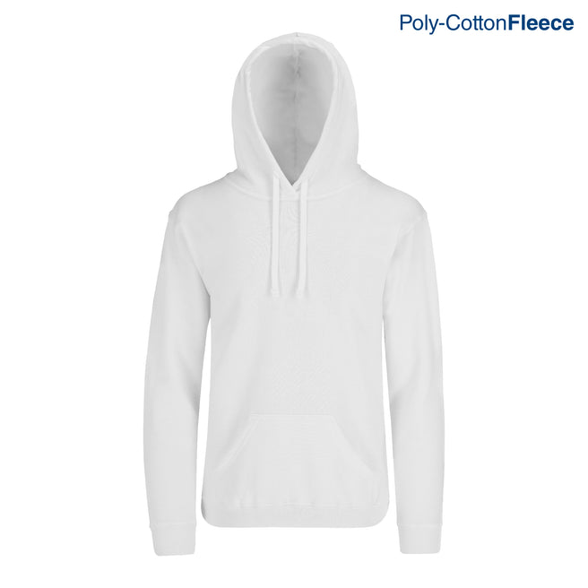 Adult Unisex Hooded Sweatshirt With Kangaroo Pocket (White)