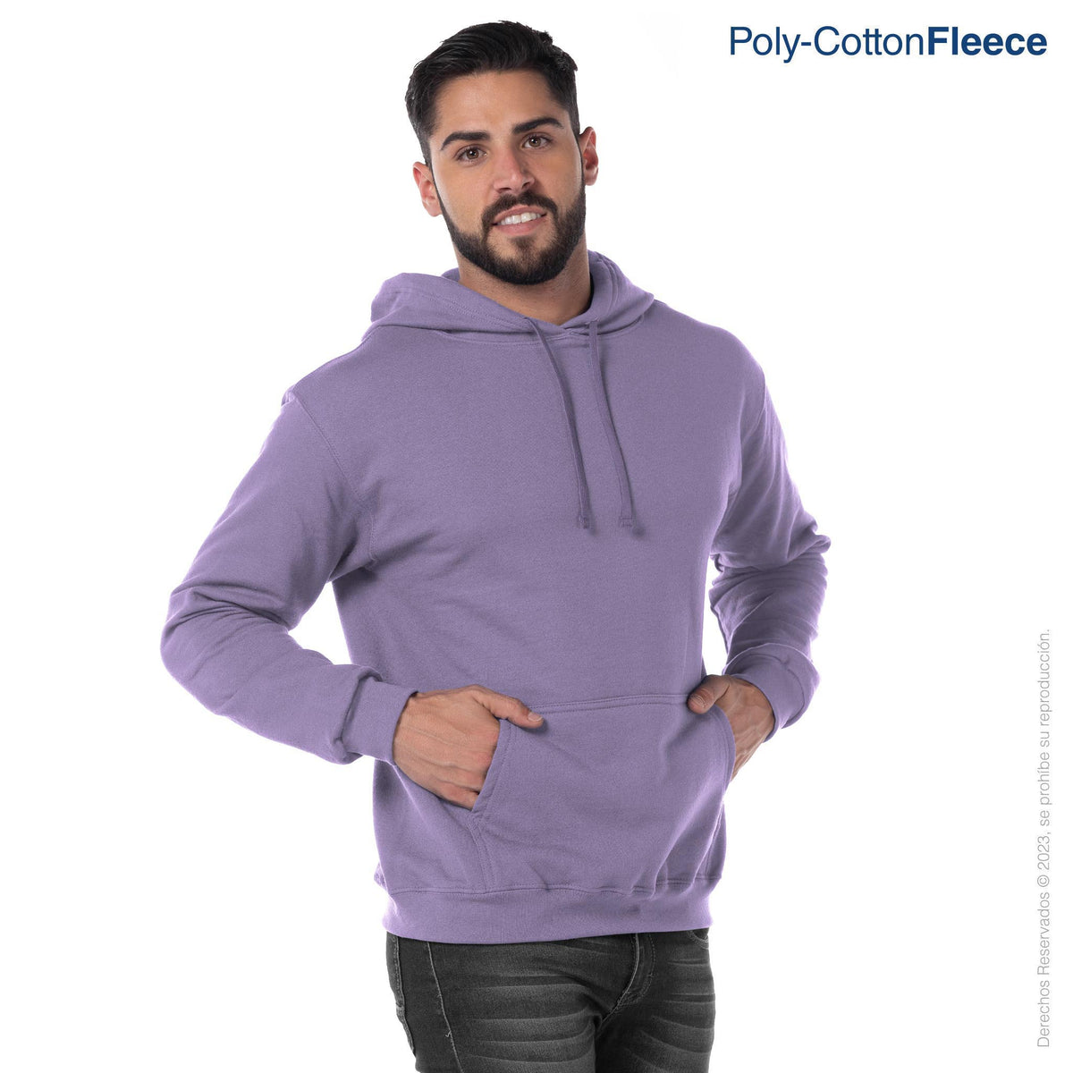 Adult’s Unisex Hooded Sweatshirt With Kangaroo Pocket (Lavender)