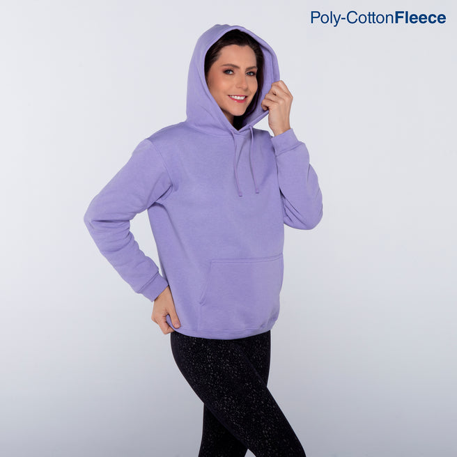 Adult Unisex Hooded Sweatshirt With Kangaroo Pocket (Lavender)